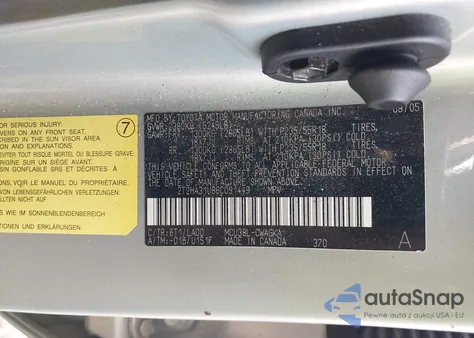 2006 Lexus Rx 330 z USA, uszkodzony, nr VIN 2T2HA31U86C091449